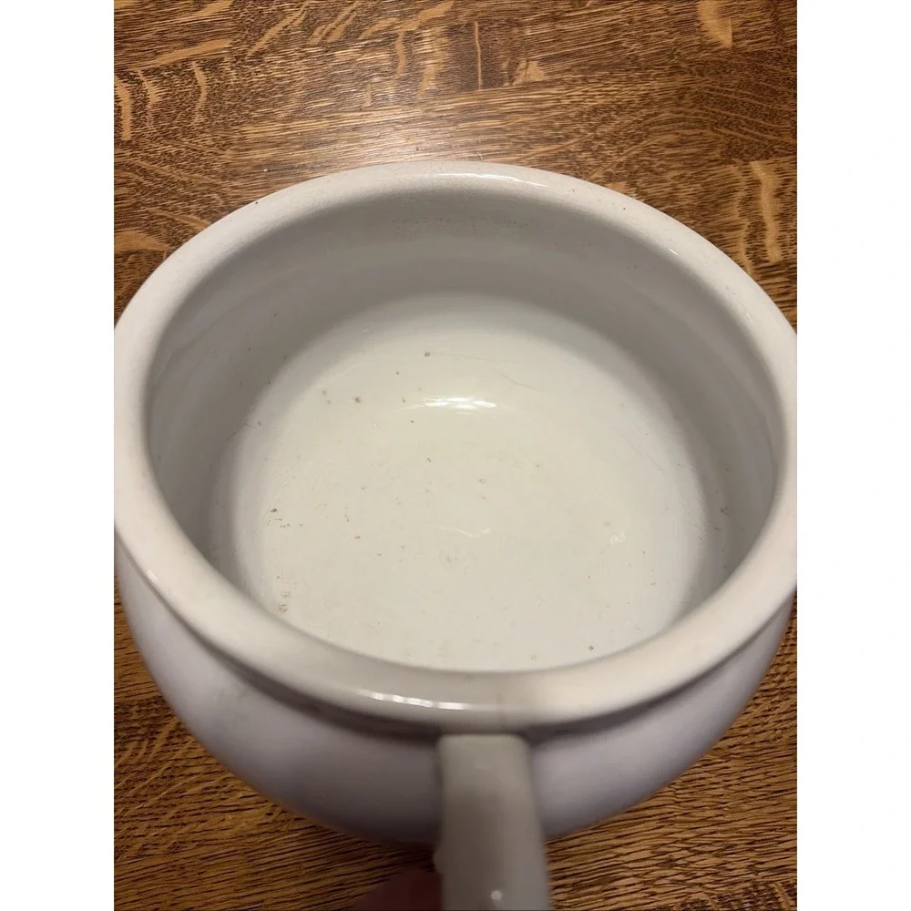 Antique Ironstone Chamberpot Minneapolis Advertising‎ Stamped Farmhouse Decor